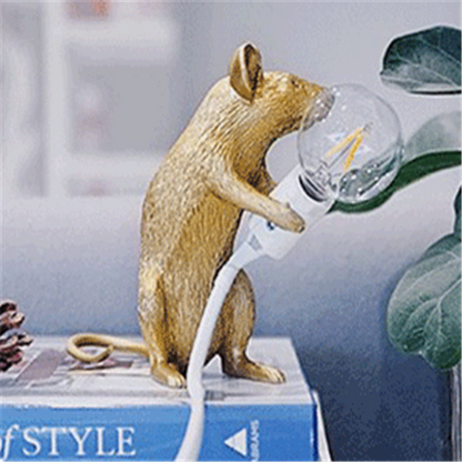 Chic Nordic Mouse Table Lamp - Gold Sit UK - table light