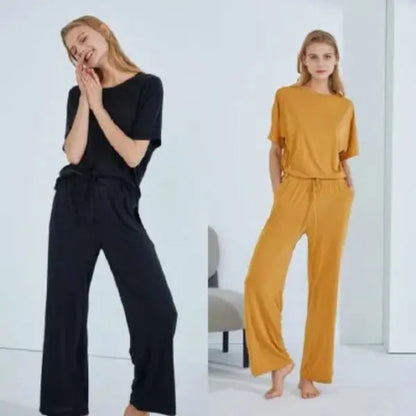 Casual Pajamas Thin Two-Piece Suit Can Be Worn Outside Womens Pajamas