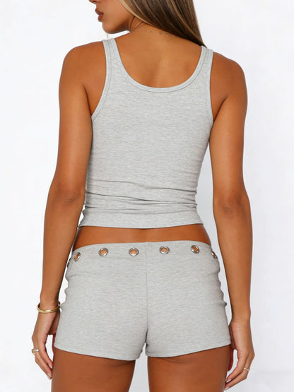 Wide Strap Tank and Shorts Set- Shopimist- {{Product type}}