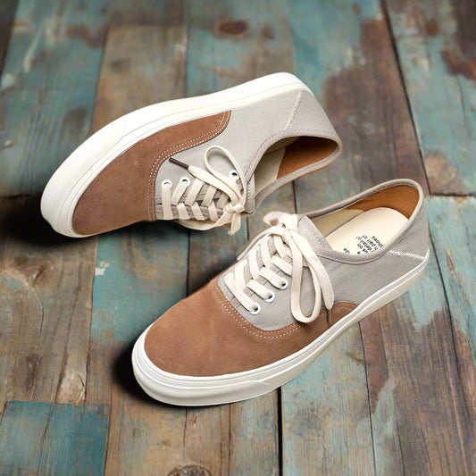 Leather and Suede Shoes for Men Canvas Sneaker