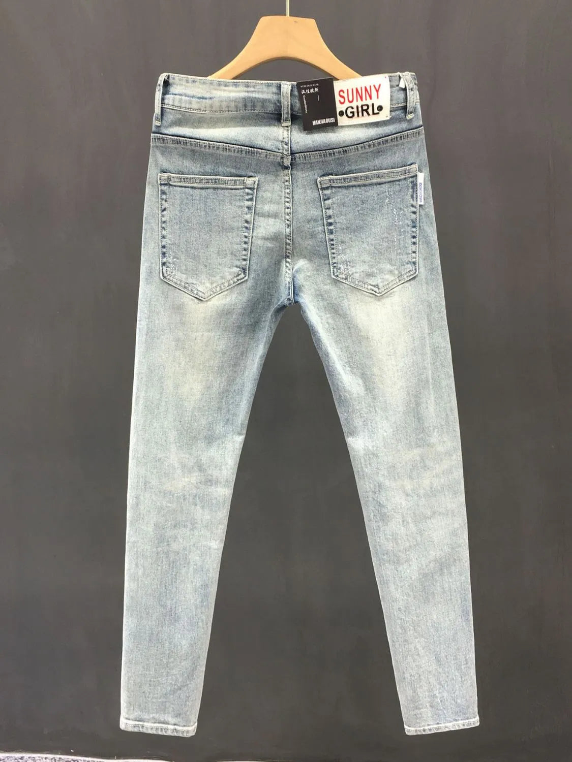 Men's Distressed Skinny Jeans - -