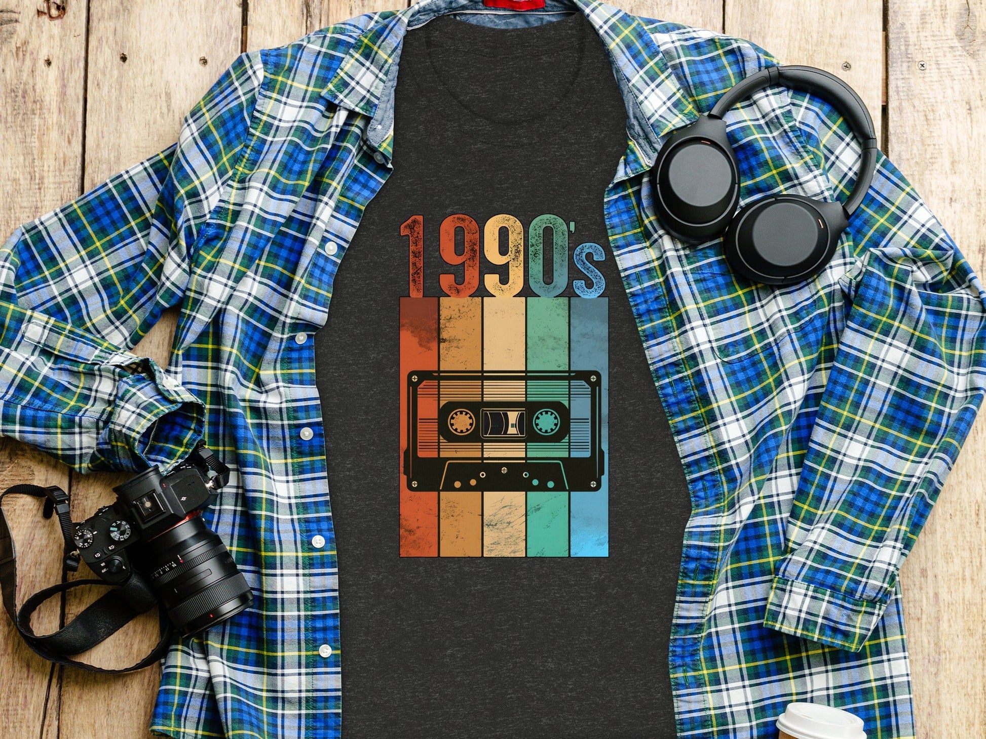 Vintage Cassette Tape with 1990s Design Retro T-Shirt- Cloud 16 Clothing Co.- {{Product type}}