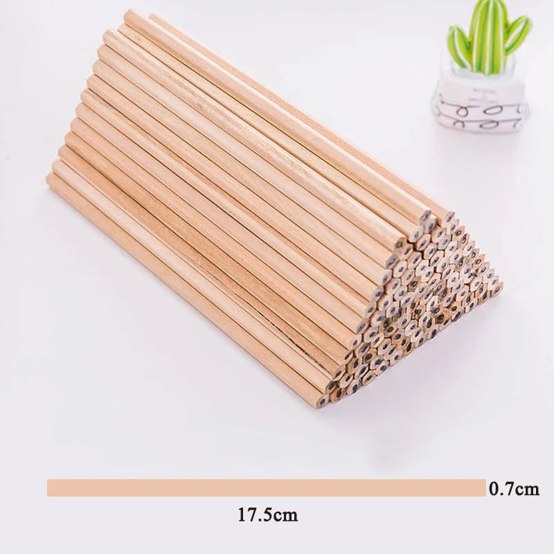 100pcs/Lot Wood Pencil HB Black Hexagonal Non-Toxic Pencils