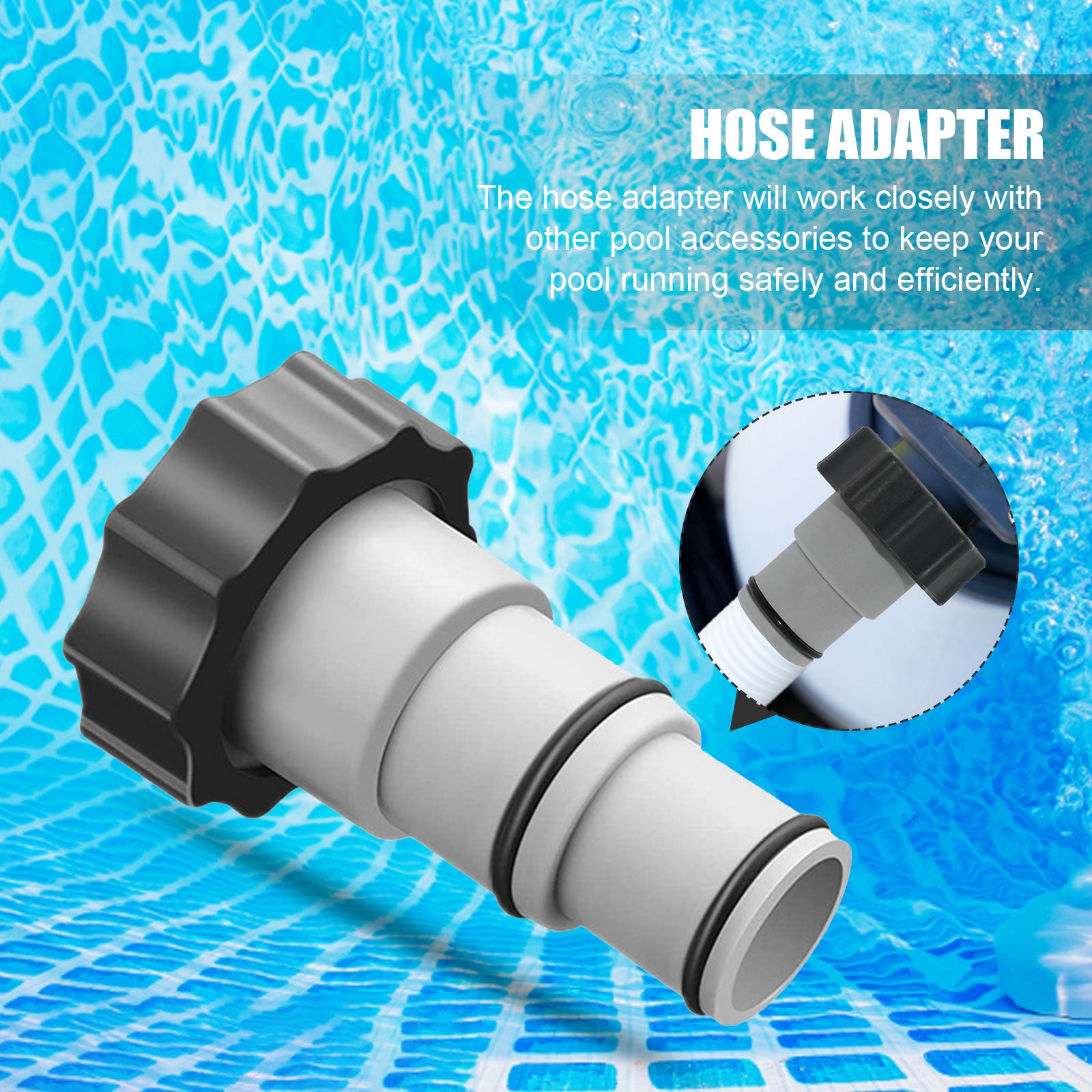 Garden Hose Conversion Adapter for Intex Pool Fittings - - pool hose connector