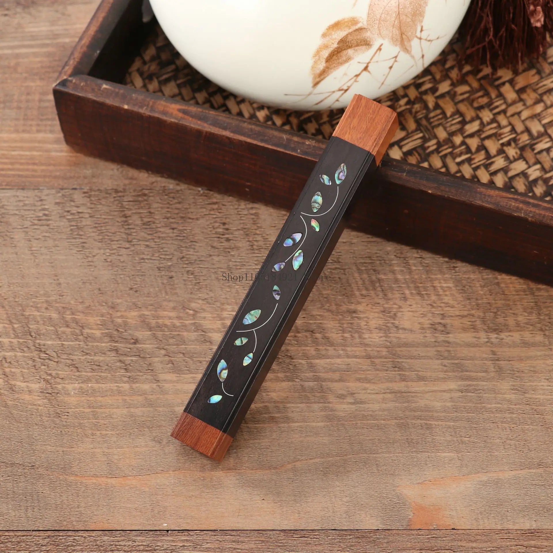 Creative Wooden Square Incense Box with Incense Plug Aromatherapy Tools - - Incense Tools