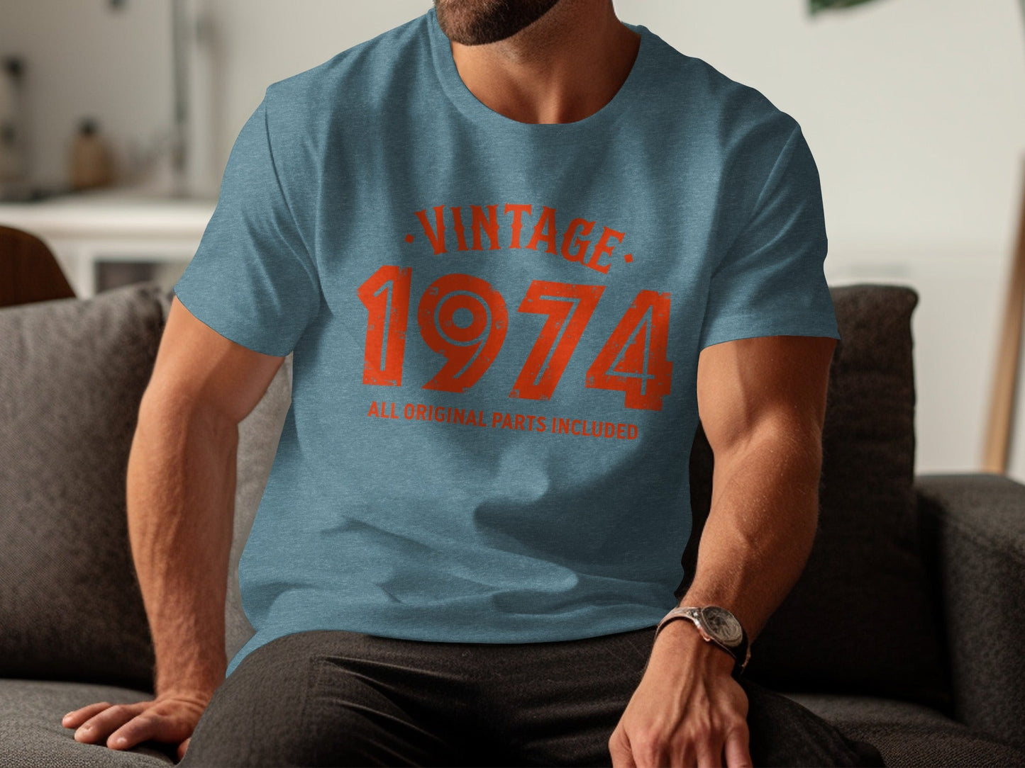 Vintage 1974 All Original Parts Included Birthday T-Shirt- Cloud 16 Clothing Co.- {{Product type}}