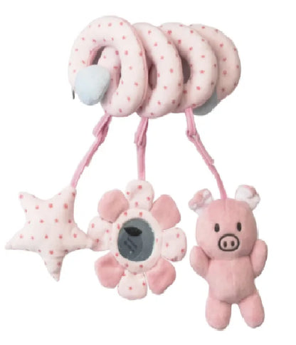 Crib And Stroller Soft Spiral Toy Pink