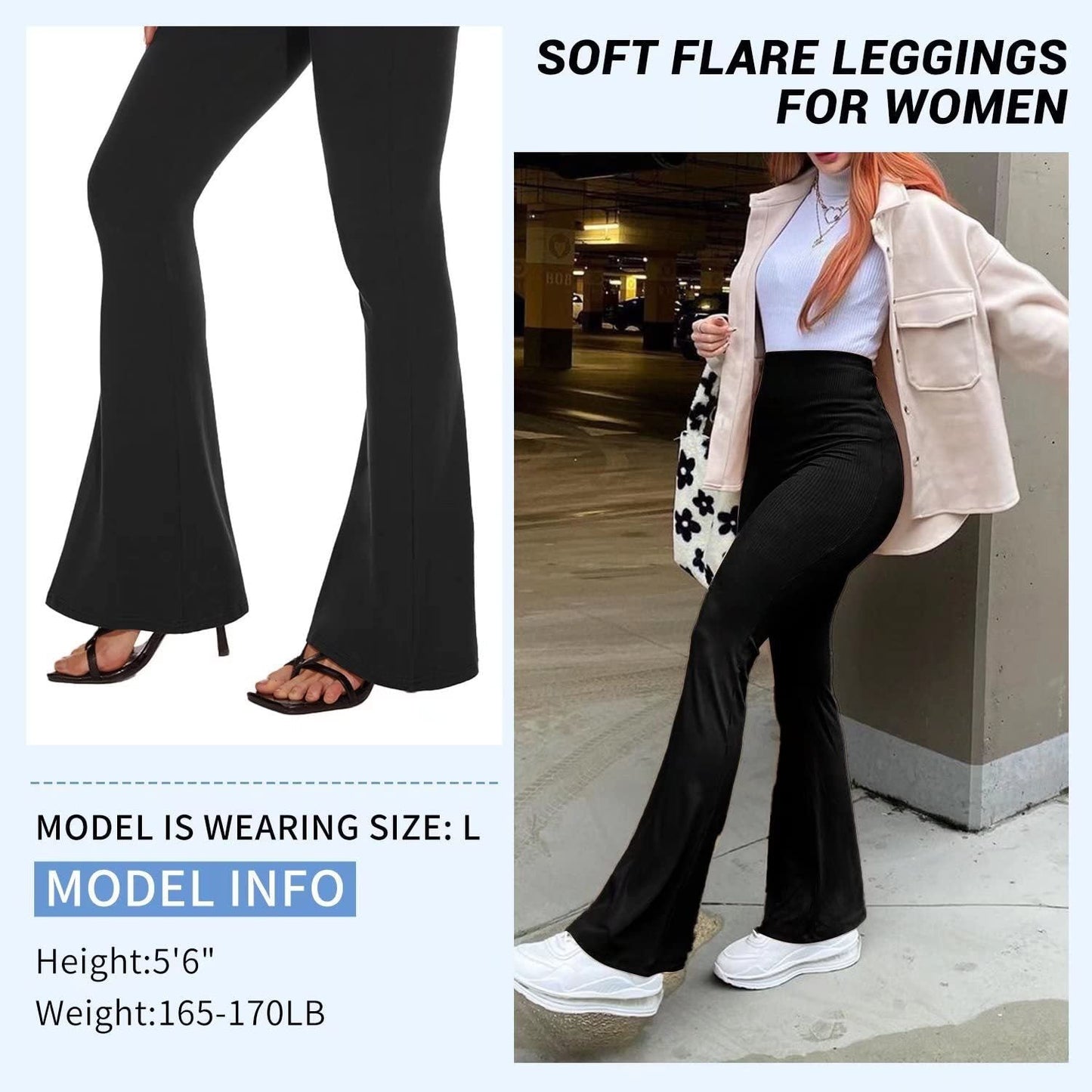 Chic Flare Yoga Pants: Curve-Hugging Comfort! - - yoga pants