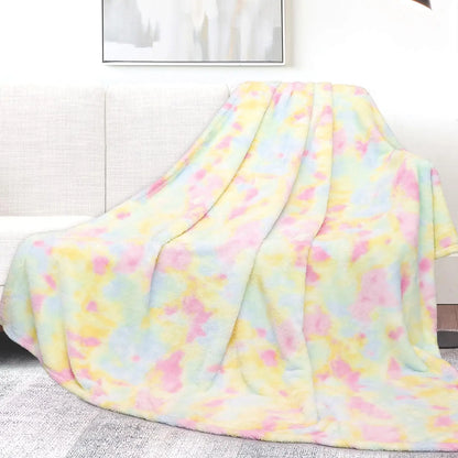 1 pc Fleece Throw Blanket Cozy Soft Lightweight Blankets Warm Plush Blanket