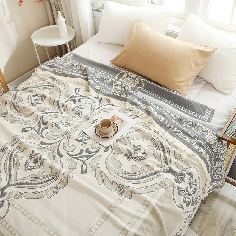 Cotton Tassel Blanket for All Seasons 