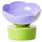 VEEKI Purple Ceramic Elevated Cat Bowl - Purple - pet bowl