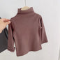 Kids Turtleneck Shirt dark brown 18-24months