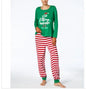 Christmas Pajama Sets Striped Print Mom Large