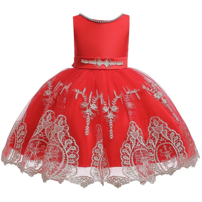 Girls Christmas Sequin Tutu Dress Red 9T