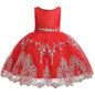 Girls Christmas Sequin Tutu Dress Red 9T