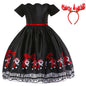 Girls Christmas Dress black white 6T