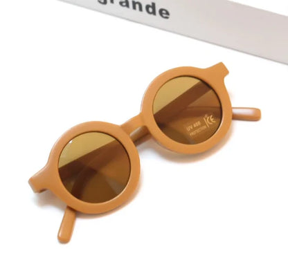 Solid Color Sunglasses For Kids brown