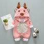 Super cute baby outing in trendy romper Pink 73cm