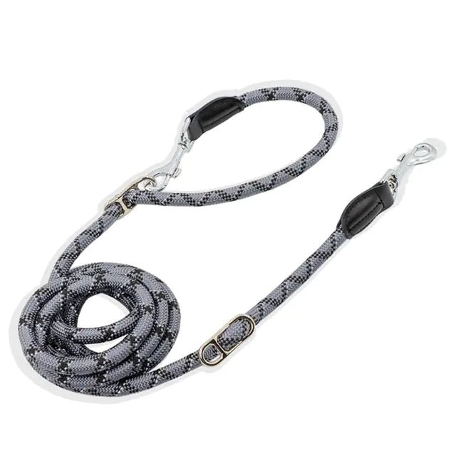 Reflective Dog Training Leash - Gray Medium Width-1.0 CM - dog leash