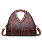 Ladies One Shoulder Embossed Soft Leather Tote Kia Day Design
