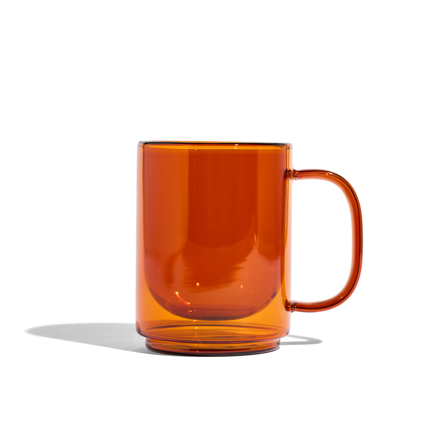 Cove 12oz Glass Mug - Set of 2 - Amber - -