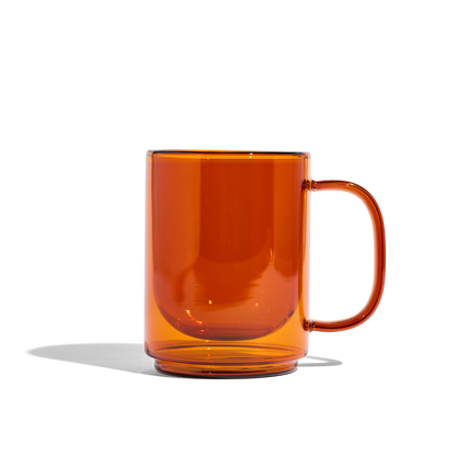 Cove 12oz Glass Mug - Set of 2 - Amber - -