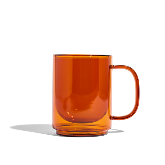 Cove 12oz Glass Mug - Set of 2 - Amber - - Mug