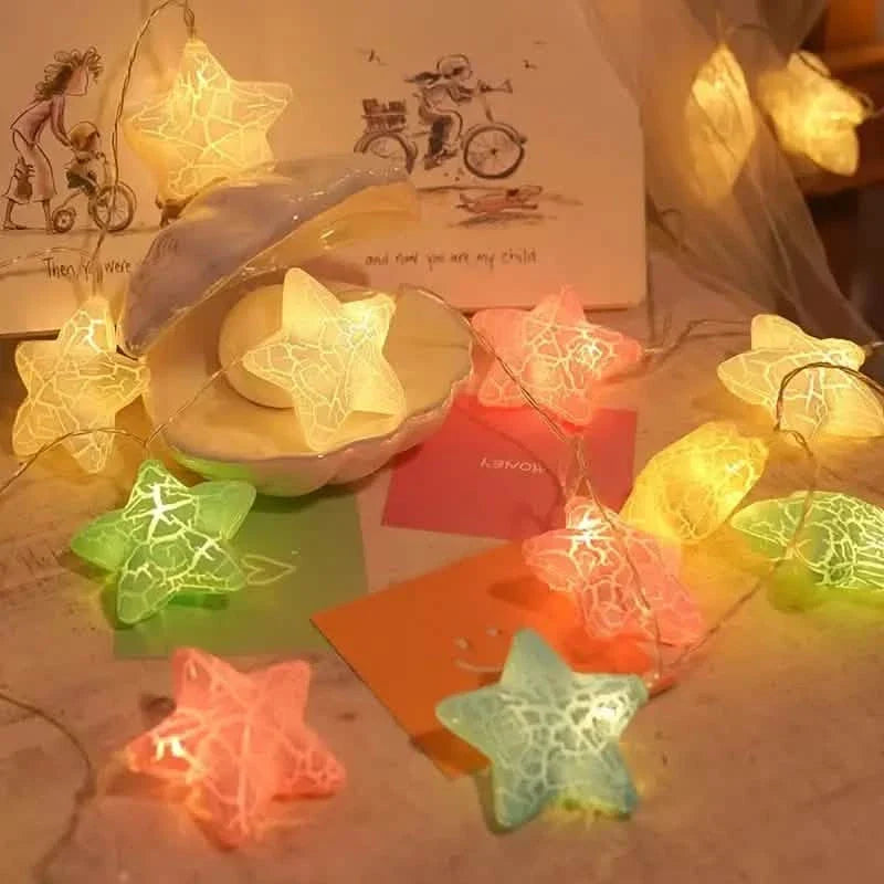10-Light Crack Star String Lights - - String & Fairy Lights