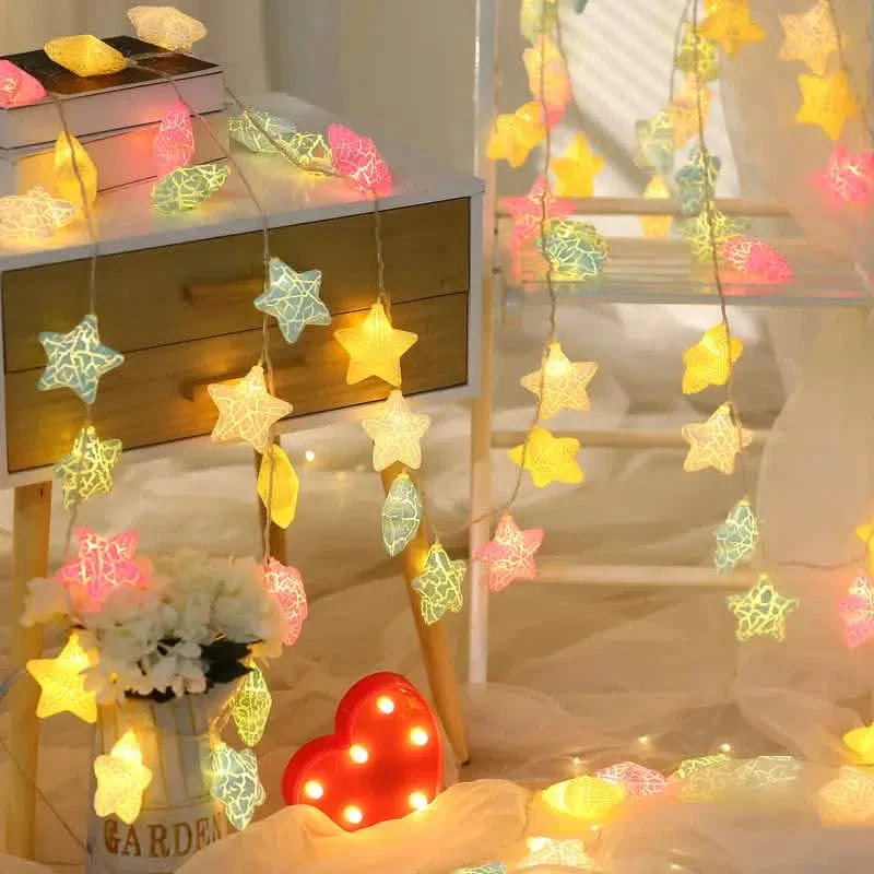 10-Light Crack Star String Lights - - String & Fairy Lights
