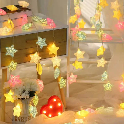 10-Light Crack Star String Lights - - String & Fairy Lights