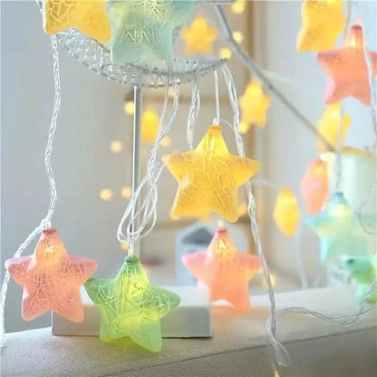 10-Light Crack Star String Lights - - String & Fairy Lights