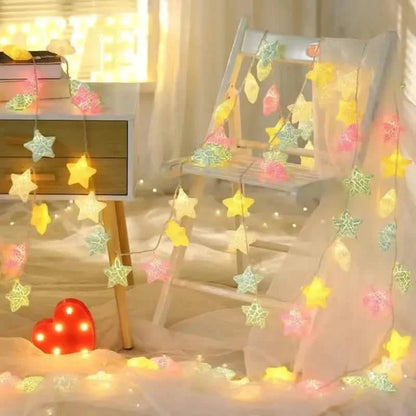 10-Light Crack Star String Lights - - String & Fairy Lights