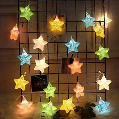 10-Light Crack Star String Lights - - String & Fairy Lights