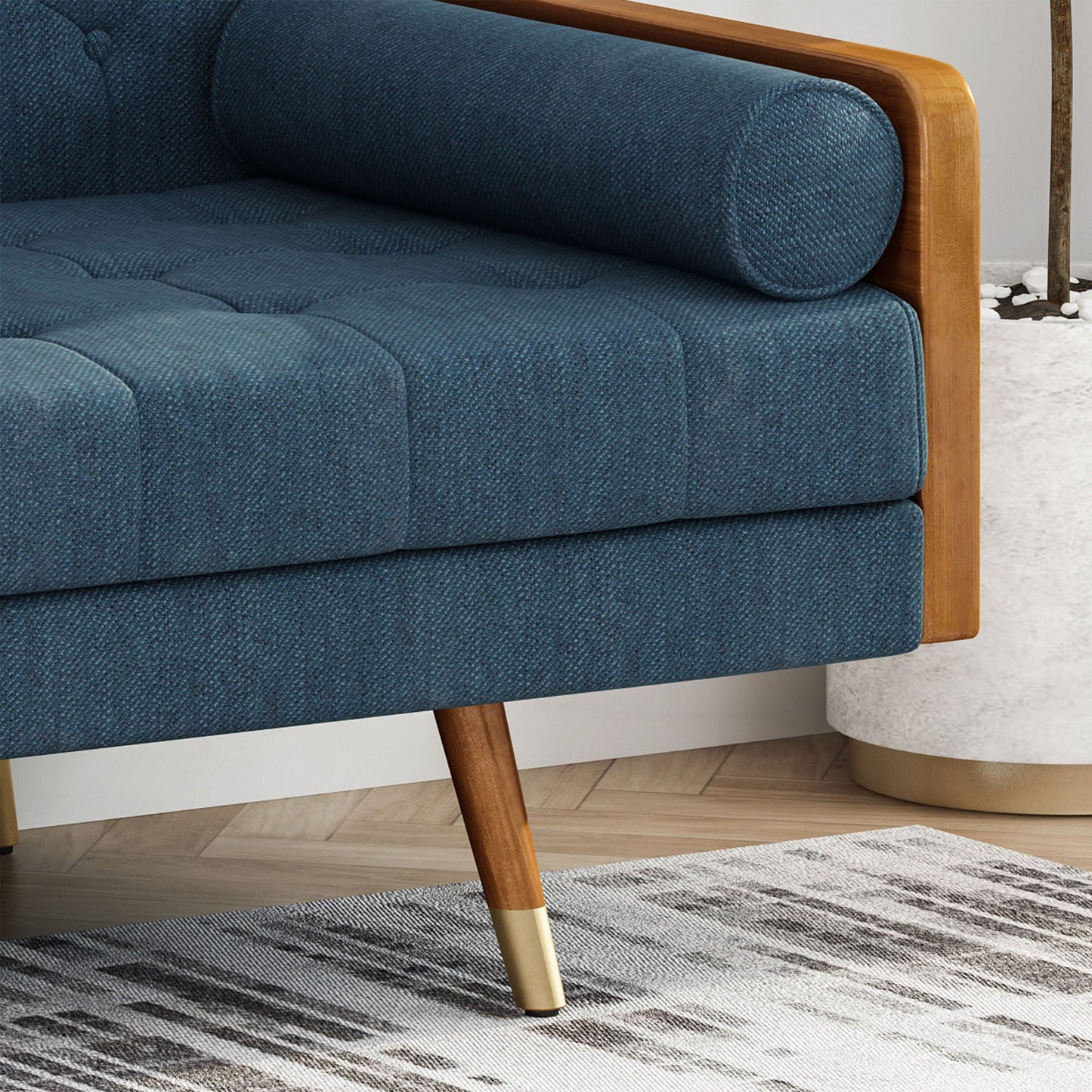 Aidan - Mid Century Modern Tufted Fabric Sofa- Unique Piece Furniture- {{Product type}}