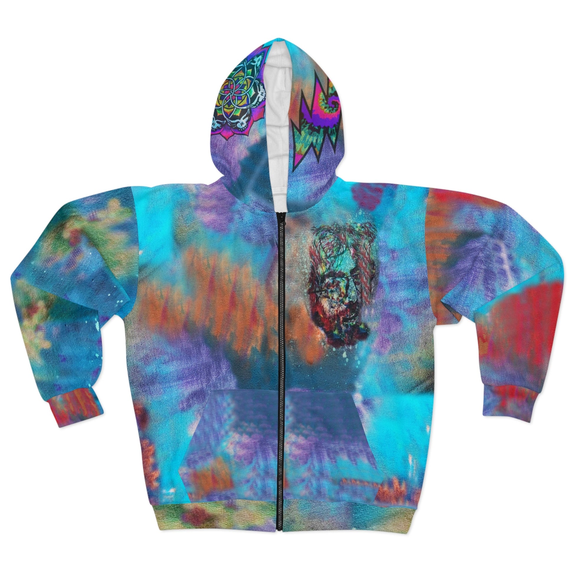 Micro-Doze Smurf Cloud Zip-Hoodie - - All Over Prints