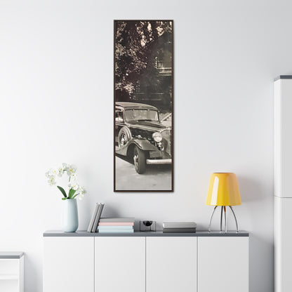 Classic Car Gallery Canvas Wraps, Vertical Frame 20″ x 60″ 1.25" Walnut