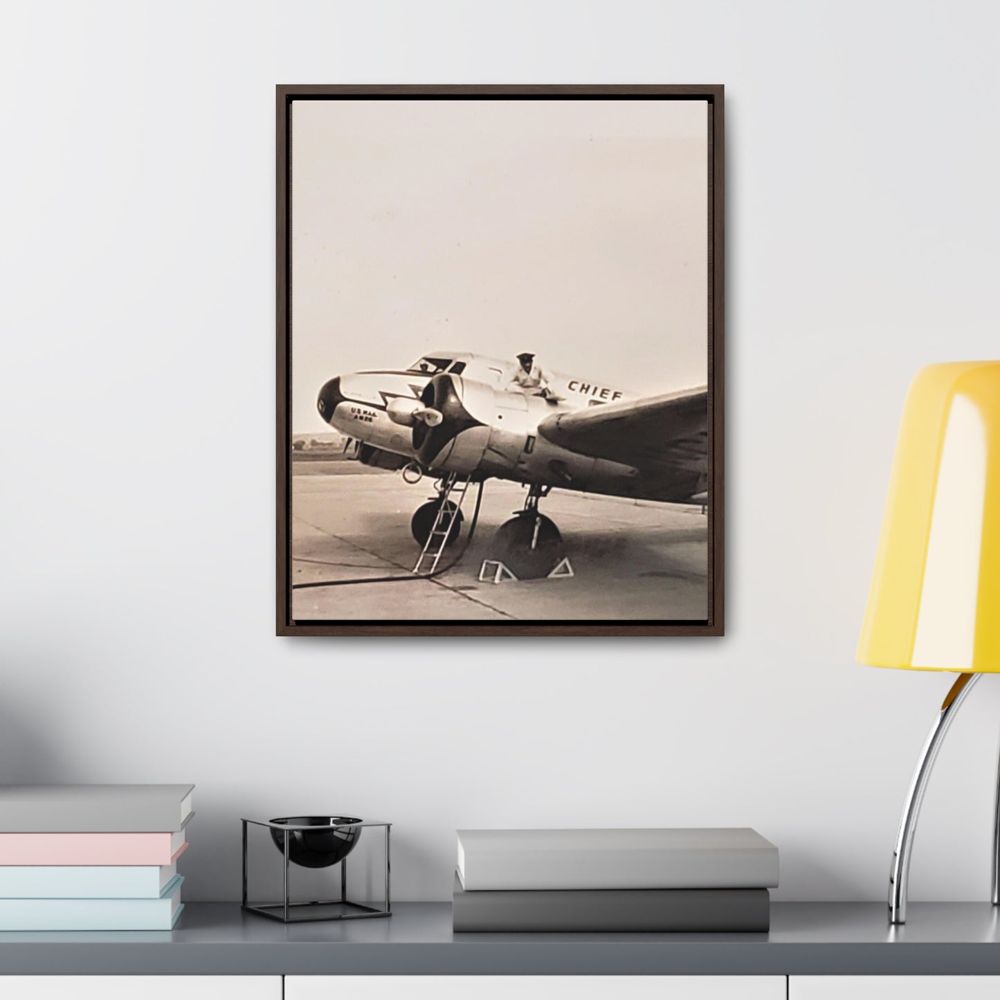 Refueling Mid-Contintent Chief Line 1939 Gallery Canvas Wraps, Vertical Frame