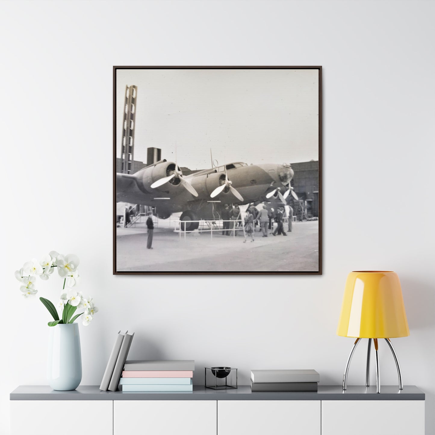 Boeing B-17 Bomber Gallery Canvas Wraps, Square Frame