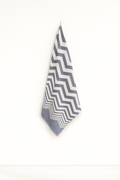 100% Cotton | Super-Soft Turkish Bath and Beach Towel - Cloud Blue - Home