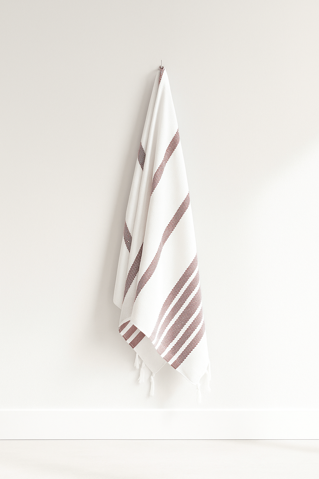 100% Cotton | Super-Soft Turkish Bath and Beach Towel - Coral Red - Home