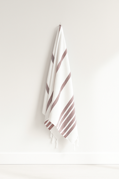 100% Cotton | Super-Soft Turkish Bath and Beach Towel - Coral Red - Home