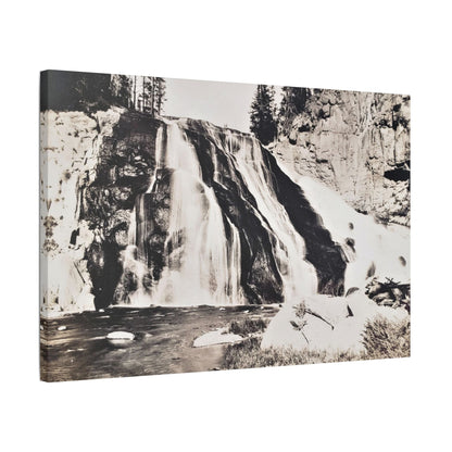 Gibbon Falls Yellowstone Satin Canvas Stretched