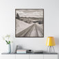 Western Road Gallery Canvas Wraps Square Frame 36″ x 36″ 1.25" Walnut