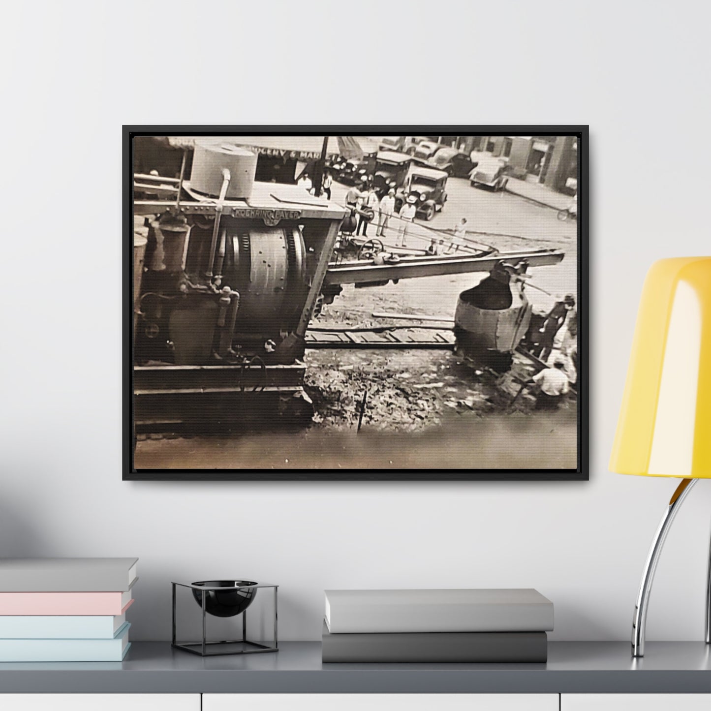 Concrete Worker Gallery Canvas Wraps, Horizontal Frame