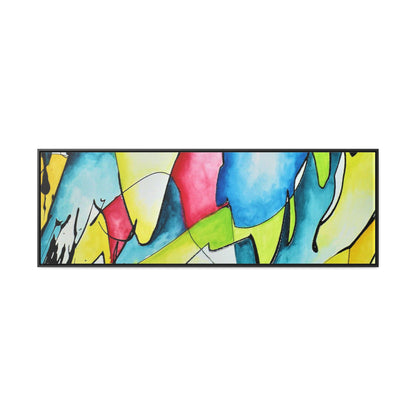 Blue Flame Gallery Canvas Wraps, Horizontal Frame 60″ x 20″ Black 1.25"