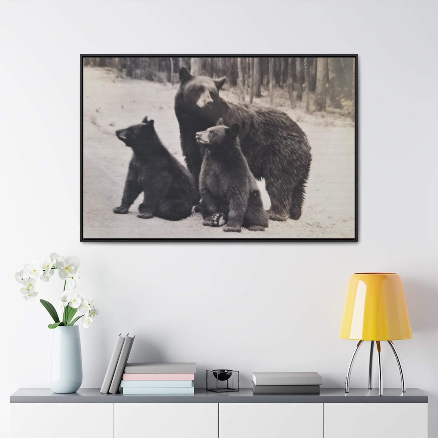 Yellowstone Black Bears Gallery Canvas Wraps, Horizontal Frame