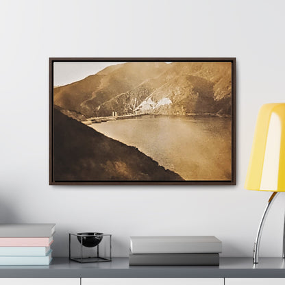 Morris Dam Lake Gallery Canvas Wraps Horizontal Frame 24″ x 16″ Walnut 1.25"