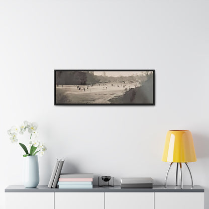 Central Park Gallery Canvas Wraps, Horizontal Frame 36″ x 12″ Black 1.25"