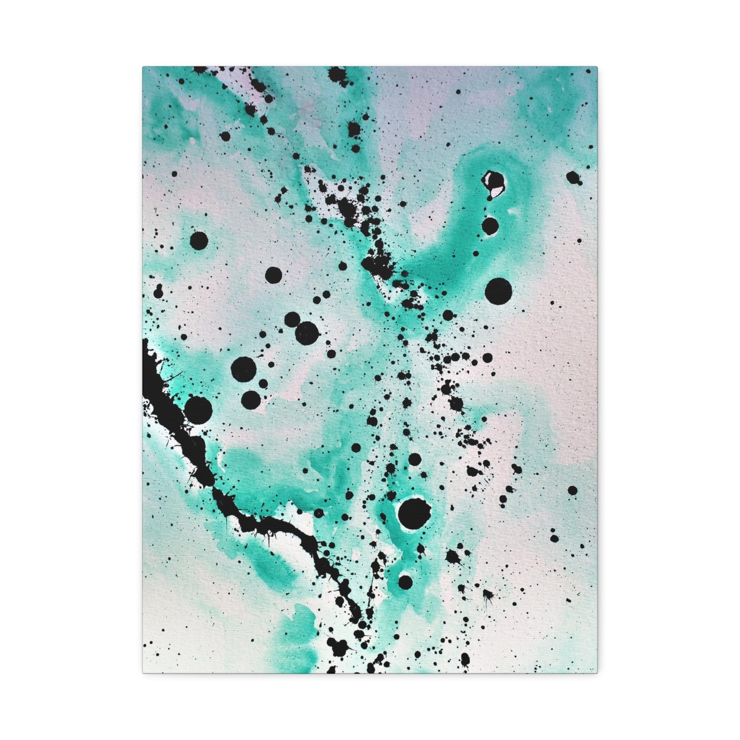 Teal Burst Stretched Canvas