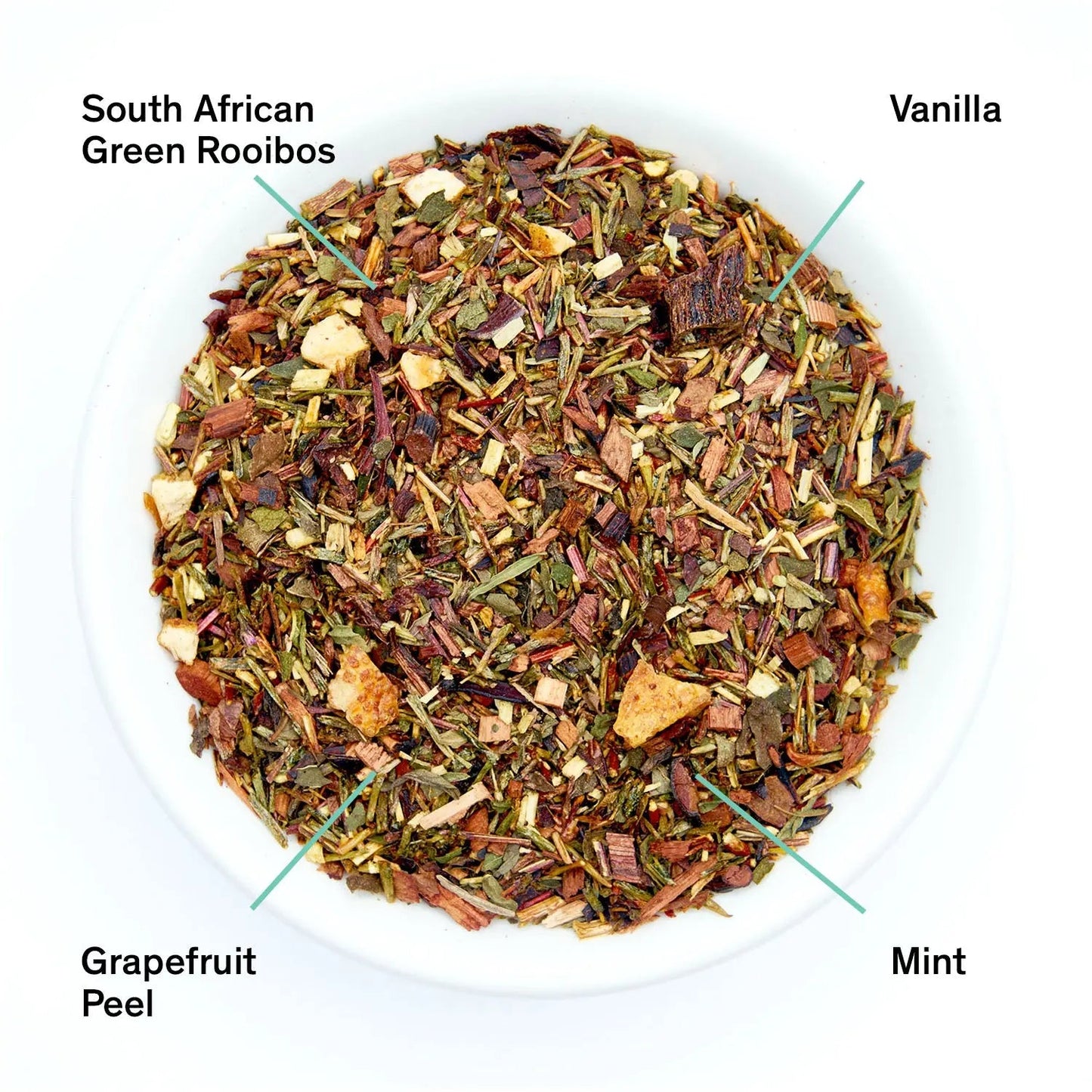 Cocteau - Vanilla Grapefruit Mint Rooibos Tea (Caffeine Free) - - Beverages > Teas > Herbal Teas